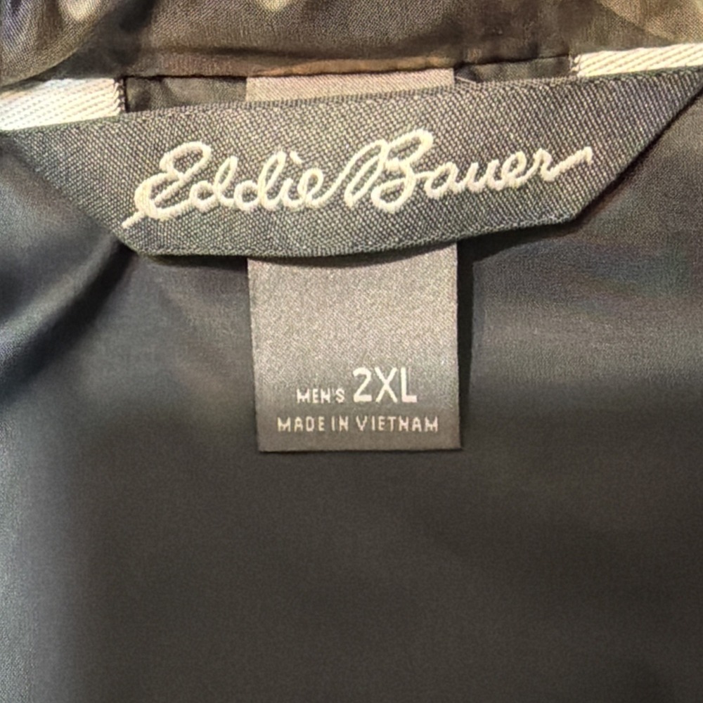 Eddie Bauer Vest Men 2XL Green Camo EB650 Down Insulated Full Zip Puffer Outdoor - Picture 3 of 9